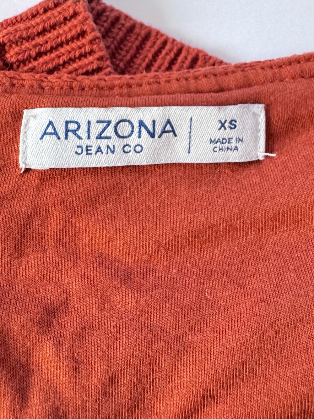 Arizona Jean Company Rust Orange Crochet Knit Crop Top - Picture 5 of 6